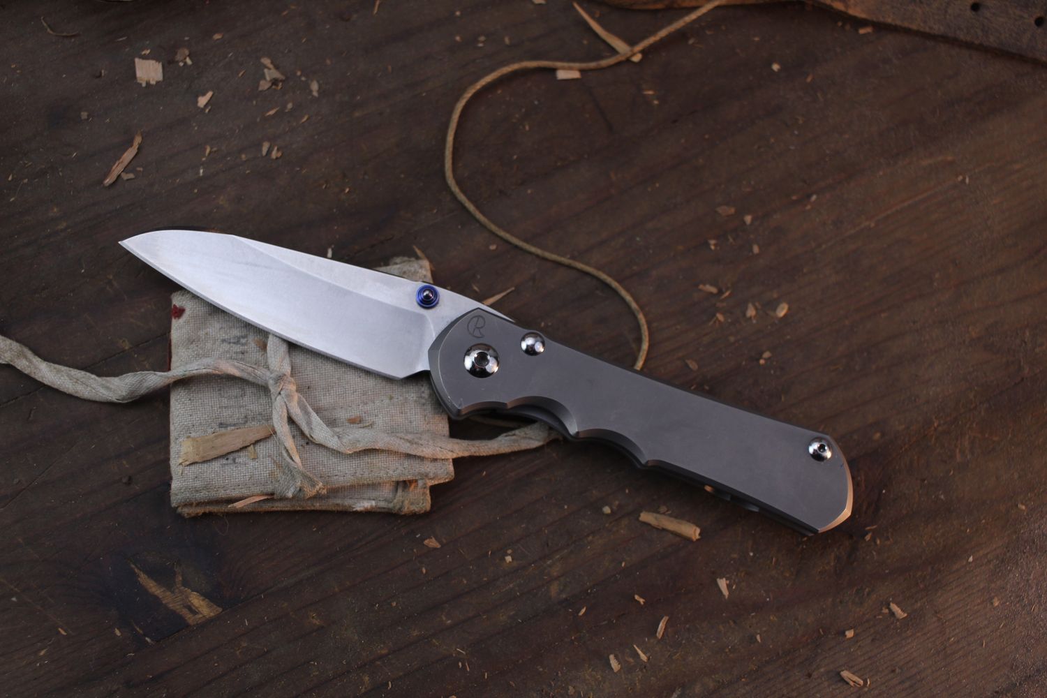 Chris Reeve Knives Large Inkosi Insingo 3.6&quot; Framelock Folder / Bead Blasted Titanium / Stonewashed MagnaCut ( Pre Owned )