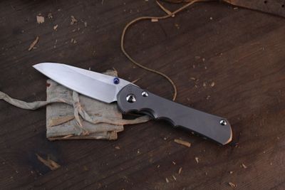 Chris Reeve Knives Large Inkosi Insingo 3.6&quot; Framelock Folder / Bead Blasted Titanium / Stonewashed MagnaCut ( Pre Owned )