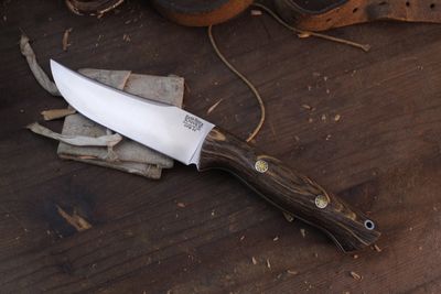 Bark River Knives Fox River EXT-2 4.53” Fixed Blade Knife / Bog Wood / Satin CPM-3V ( Pre Owned )