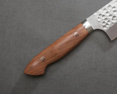 Kato Yoshimi Hand Crafted 8.26&quot; Gyuto / Cherry Wood / Hammer Finished R2 &amp; SG2 Core San Mai ( Pre Owned )