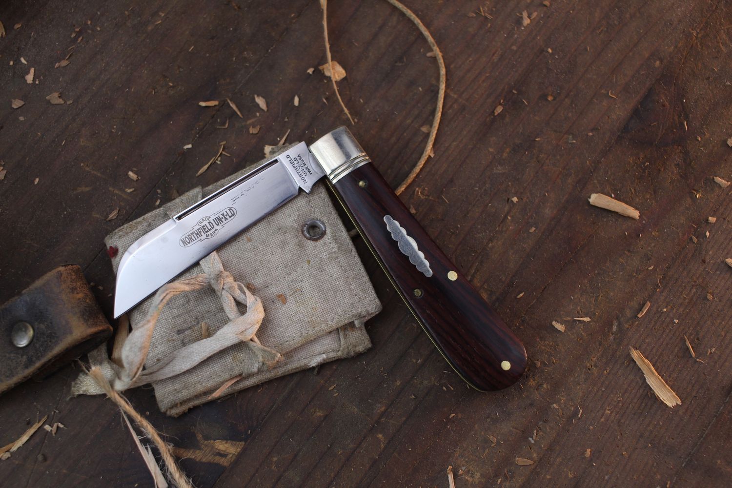 GEC Northfield UN-X-LD Swayback 4&quot; Closed Slipjoint Folder / Rosewood / Polished 1095 ( Pre Owned )