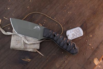 3DK Riot 3.7" Fixed Tanto Point, OD Green Cerakote K110 Blade / Black G10 handle ( Pre Owned )