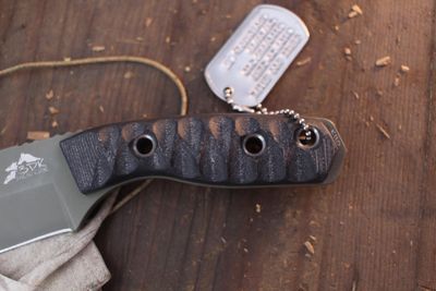 3DK Riot 3.7" Fixed Tanto Point, OD Green Cerakote K110 Blade / Black G10 handle ( Pre Owned )