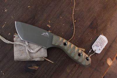 3DK Riot 3.7&quot; Fixed Tanto Point, OD Green Cerakote K110 Blade / OD Green V1 G10 handle