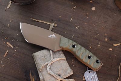 3DK Riot 3.7&quot; Fixed Tanto Point, Desert Tan Cerakote K110 Blade / OD Green G10 Handle ( Pre Owned )