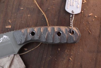 3DK Riot 3.7" Fixed Tanto Point, OD Green Cerakote K110 Blade / Black Micarta Handle ( Pre Owned )