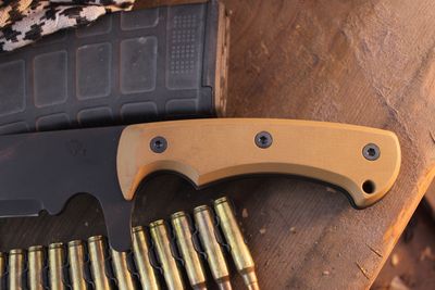 Medford Knife &amp; Tool (MKT) Tach Mach 12.5" Machete / Coyote Tan G-10 / Black CPM-S7 ( Pre Owned )