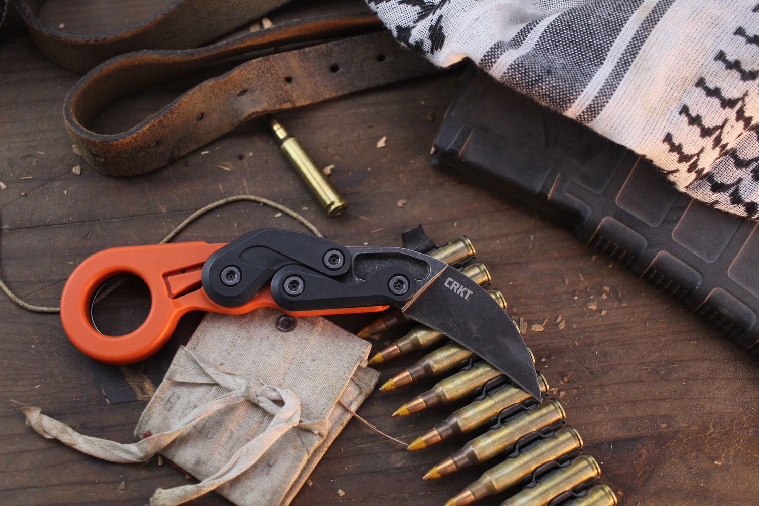 CRKT Provoke 2.4&quot; Kinematic Folding Karambit / Orange Grivory / Black 4116 ( Pre Owned )