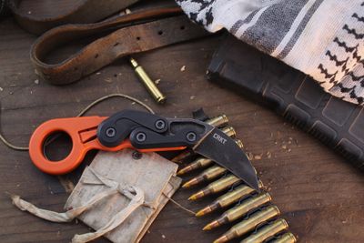 CRKT Provoke 2.4" Kinematic Folding Karambit / Orange Grivory / Black 4116 ( Pre Owned )