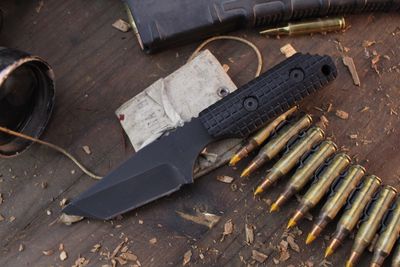 Strider DB MEFP 3&quot; Fixed Blade / Black Frag G-10 / Black CPM-3V ( Pre Owned )