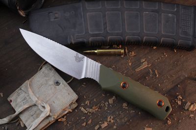 Benchmade Raghorn 4&quot; Fixed Blade Hunter / OD Green G-10 / Stonewashed S30V. ( Pre Owned )