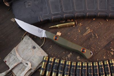 Benchmade Flyway 2.7&quot; Fixed Blade Caper / OD Green G-10 / Satin S90V ( Pre Owned )