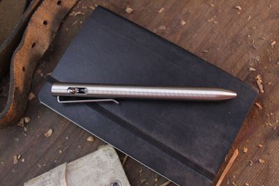 Tactile Turn Switch Pen / Short 5.25” / Titanium / 1.3oz