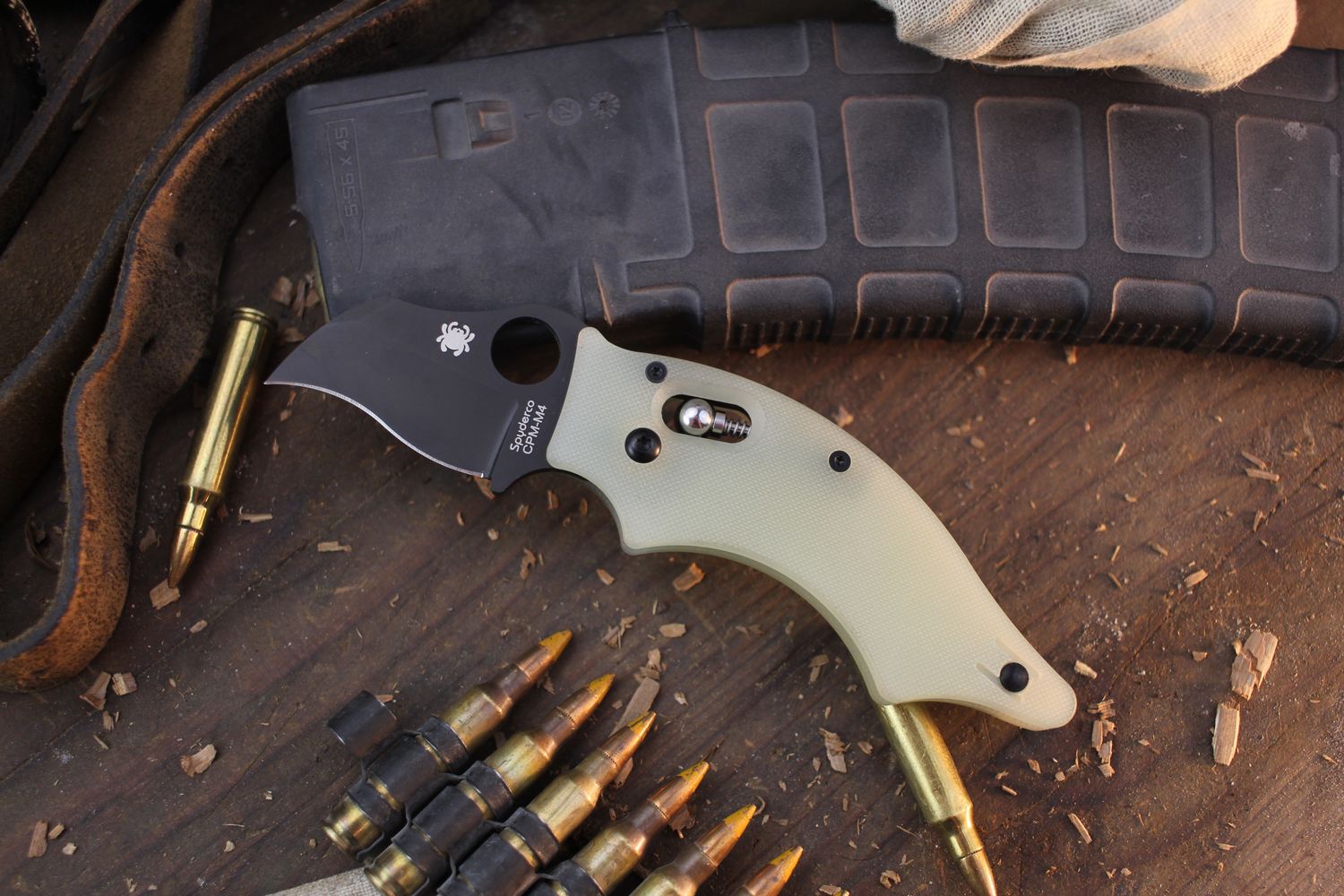 Spyderco BHQ Exclusive Dodo 2.05&quot; Ball Bearing Lock Folder / Jade G-10 / Black M4 ( Pre Owned )