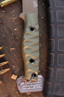 3DK MAK 4" Fixed Drop Point, Desert Tan Cerakote M390 Blade / OD Green G10 Handle ( Pre Owned )