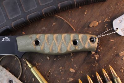 3DK MAK 4" Fixed Drop Point, Black Cerakote M390 Blade / OD Green G10 Handle ( Pre Owned )