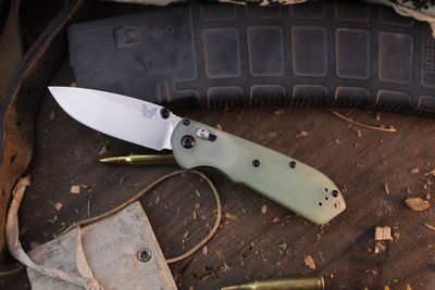 Benchmade Show Show Exclusive Mini Freek AXIS Lock Knife / Jade G10 / Satin S90V ( Pre Owned )