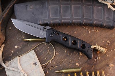 Benchmade Mini Adamas 3.3&quot; AXIS Lock Folder / Black G-10 / Gray Tungsten CruWear ( Pre Owned )