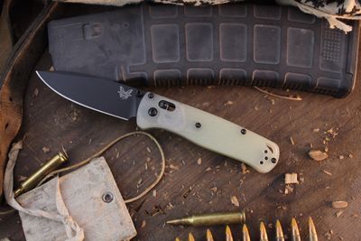 Benchmade Limited Edition Bugout 3.25&quot; Axis Lock Folder / Jade G-10 / Black M4 ( Pre Owned )