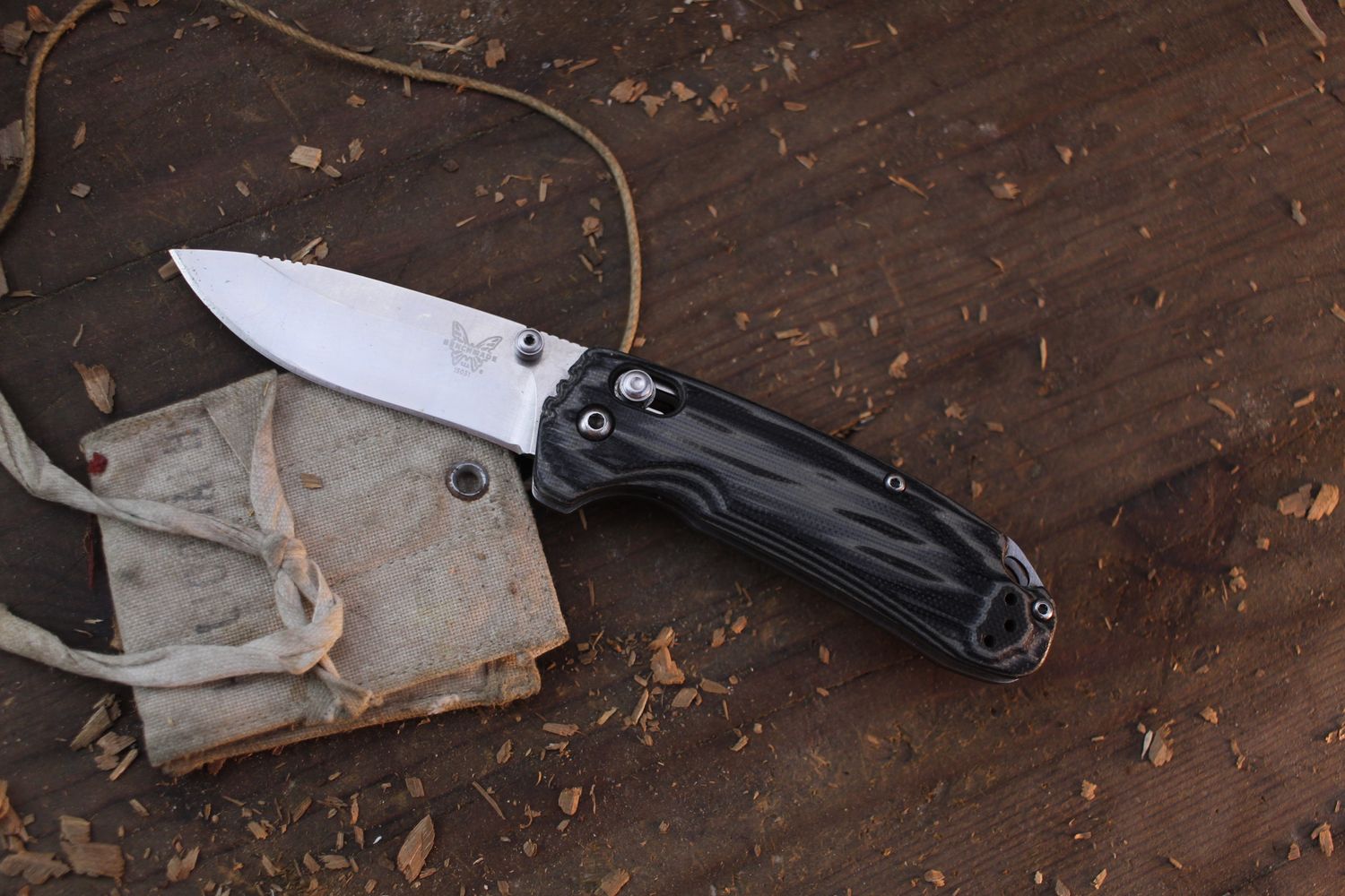 Benchmade North Fork 2.97&quot; AXIS Lock Folder / Gray-Black G-10 / Satin S30V ( Pre Owned )