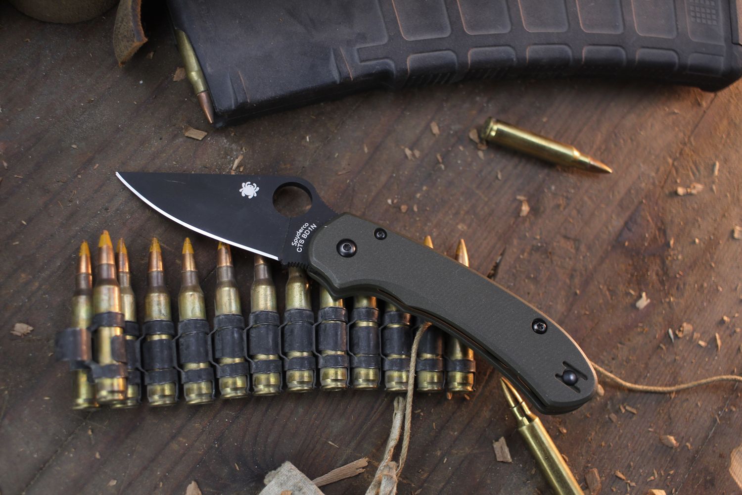 Spyderco Para 3 2.92&quot; Compression Lock Folder / Cobalt Cerakote Aluminum / Black CTS-BD1N ( Pre Owned )