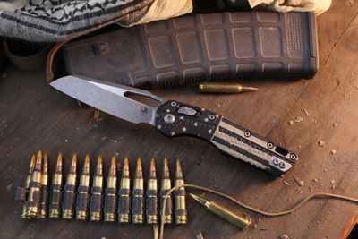 Microtech MSI 3.8" Ram-Lok Folder / Merica Flag Polymer / Apocalyptic M390MK Microtech MSI 3.8" Ram-Lok Folder / Merica Flag Polymer / Apocalyptic M390MK