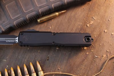 Microtech Ultratech ZBP D/E 3.5" AUTO OTF / Black Aluminum / Black M390MK