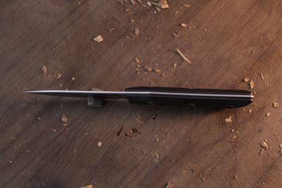 Microtech Kitchen 3.75" Pairing Knife / Black G-10 / Stonewashed M390MK