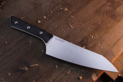 Microtech Kitchen 8" Chef's Knife / Black G-10 / Stonewashed M390MK