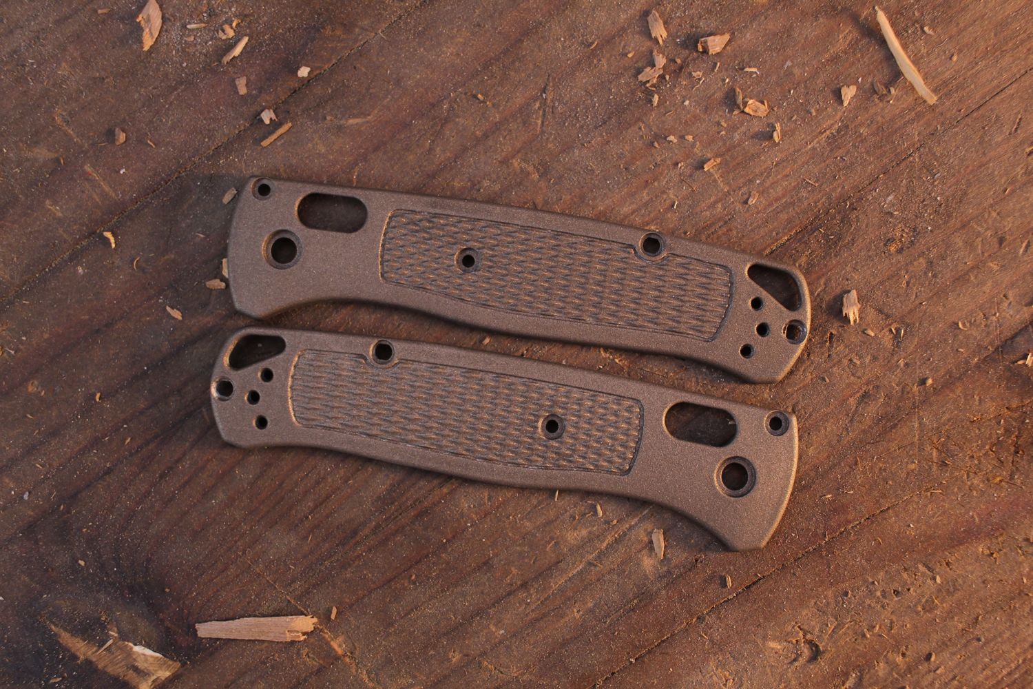 Benchmade Bailout Bronzed Titanium Cerakote Grivory Scales