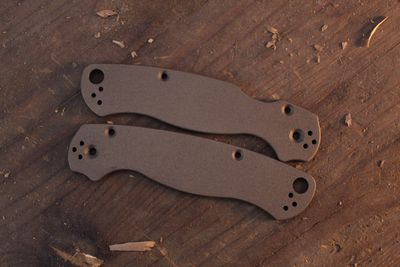 Spyderco Paramilitary 2 Bronzed Titanium Cerakote G-10 Scales