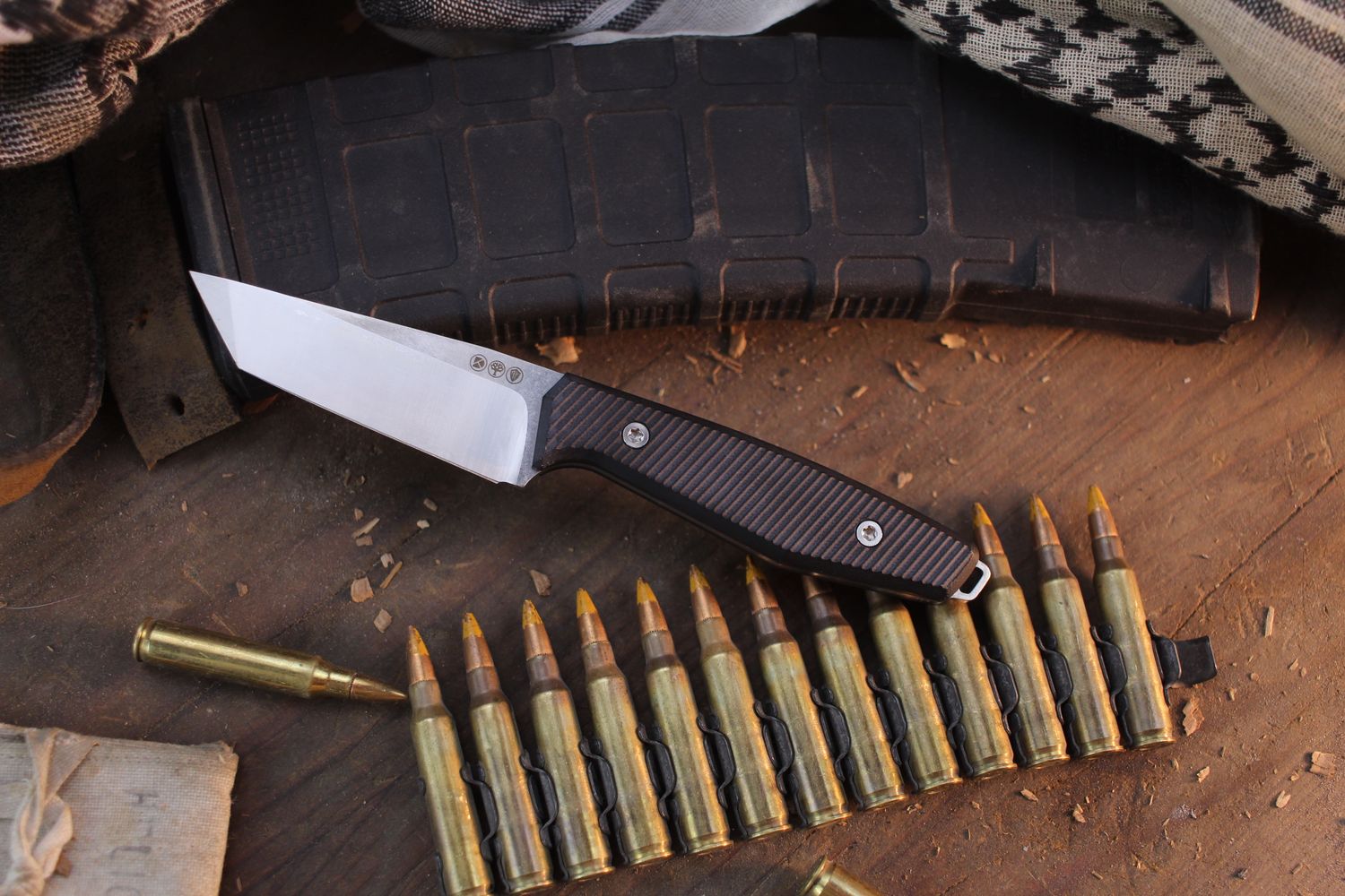 Boker Solingen AK1 American Tanto 3&quot; Fixed Blade / Black G-10 / Satin N690 ( Pre Owned )