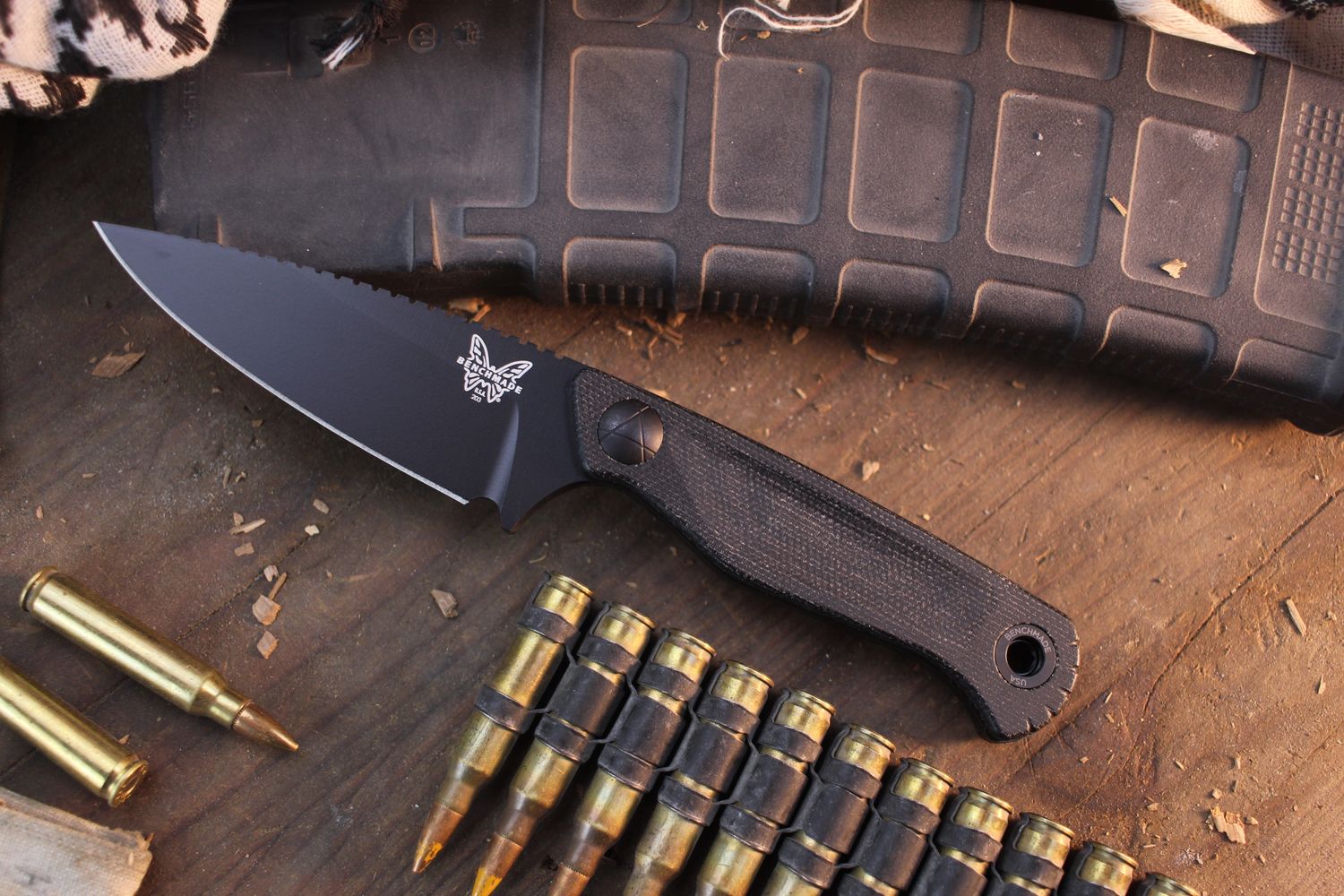 Benchmade Dacian 3.5&quot; Fixed Blade / Black Micarta / Black MagnaCut