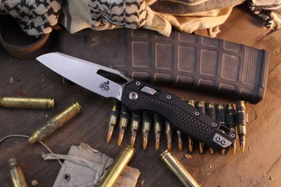 Microtech MSI 30th Anniversary 3.88" RAM-LOK Folder / Black Polymer / Stonewashed M390MK ( Pre Owned )