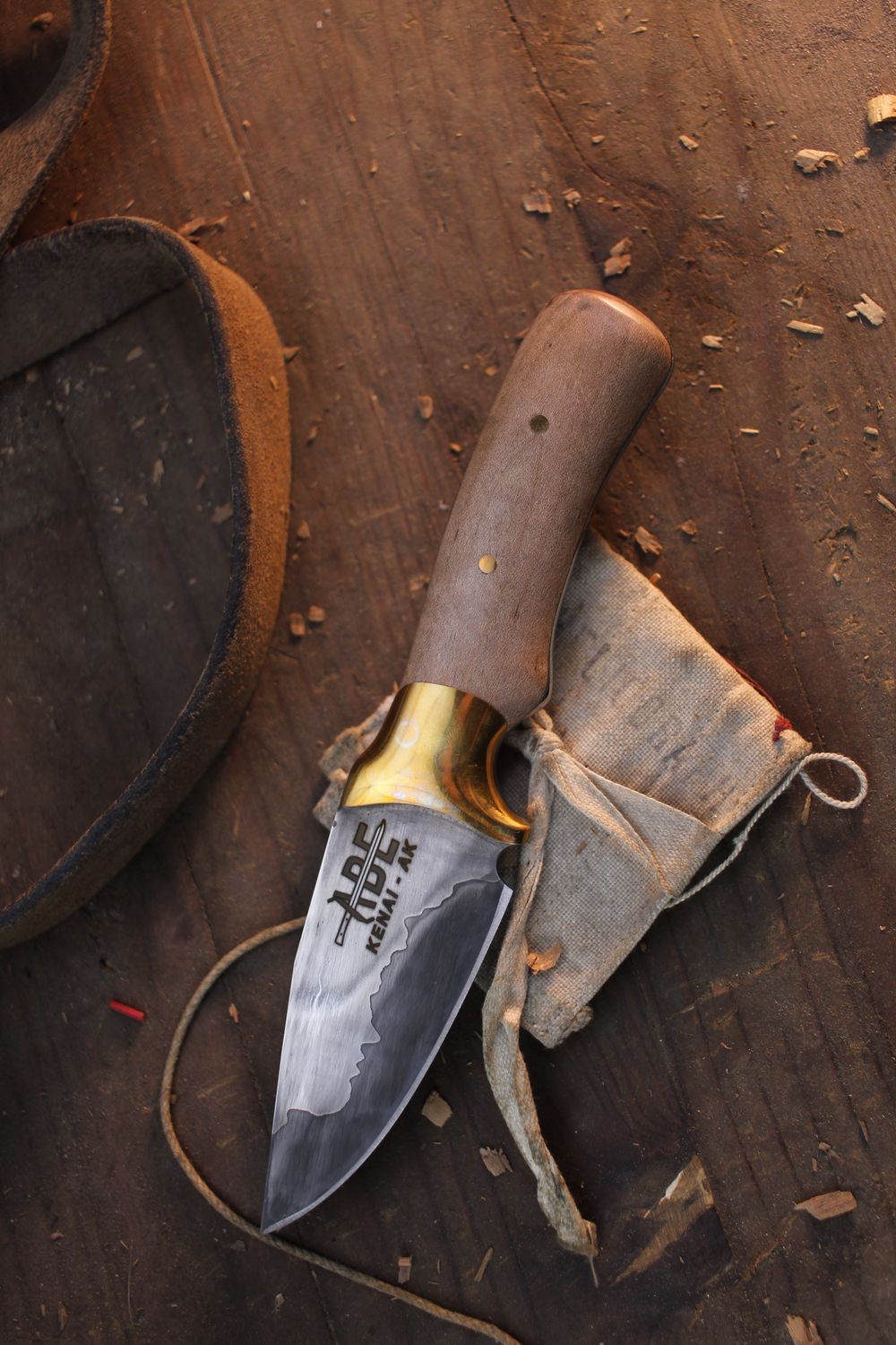 Abe Knives 3” Skinner / Quilted Maple / Alaskan Forged San Mai