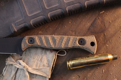 Alaska Blade Works Thinhorn 3.25” Fixed Blade / OD Green Canvas Micarta / Black Cerakote S45VN