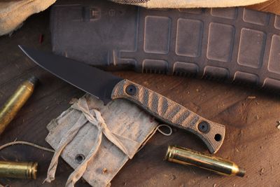 Alaska Blade Works Thinhorn 3.25” Fixed Blade / OD Green Canvas Micarta / Black Cerakote S45VN