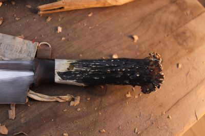 Barrett Knives Wicked 7" Fixed Blade / Deer Antler / Forged 1095