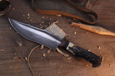 Barrett Knives Wicked 7&quot; Fixed Blade / Deer Antler / Forged 1095