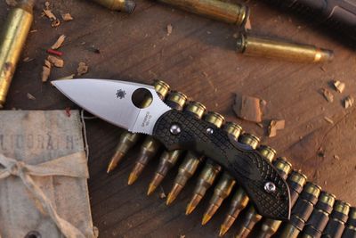 Spyderco Ladybug 1.94" Lockback Folder / Black FRN / Satin VG-10