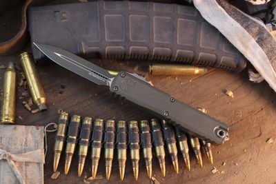 Microtech Ultratech D/E Gen IV 3.5" AUTO OTF / Moss Green Cerakote Aluminum / Moss Green Cerakote M390MK