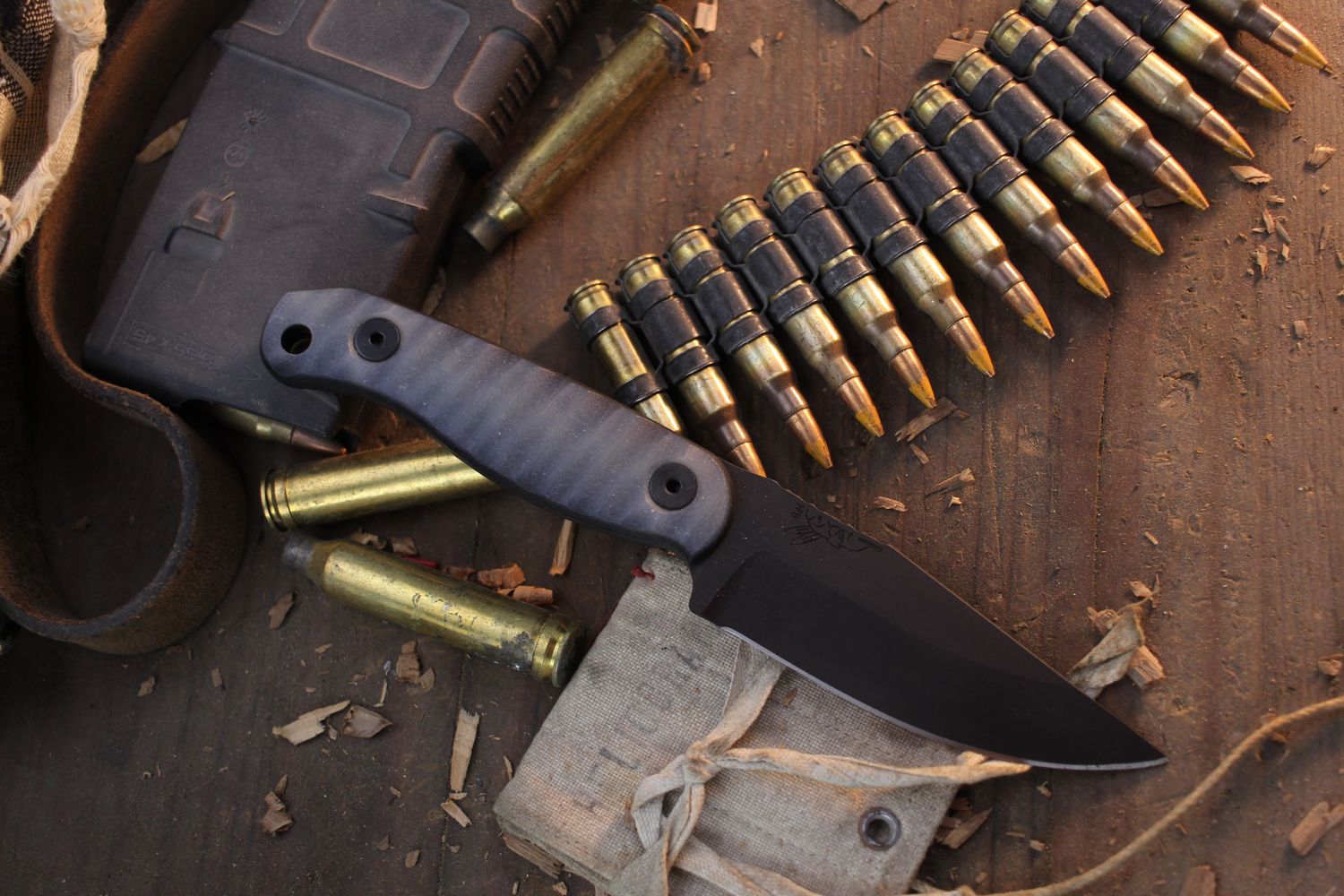 Half Face Blade Featherlight 3.35” Fixed Blade / Ghost Gray &amp; Black G-10 / Armor Black Cerakote S45VN