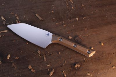 Microtech Kitchen 4" Santoku / Coyote G-10 / Stonewashed M390MK Microtech Kitchen 4" Santoku / Coyote G-10 / Stonewashed M390MK