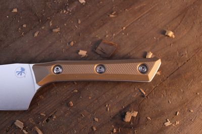Microtech Kitchen 4" Santoku / Coyote G-10 / Stonewashed M390MK
