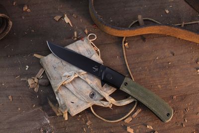 Boker Plus Modern Gentleman 2.95" Linerlock Flipper / Olive Green Micarta / Blackwashed Nitro-V