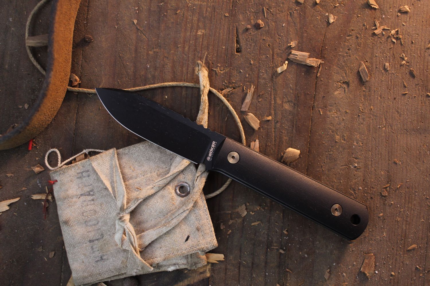 Boker Solingen Burnley BFF Packlite Stargaze 2.56" Fixed Blade / Black Richlite / Black MagnaCut