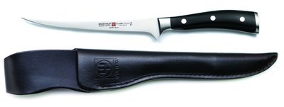Wüsthof Classic Ikon 7&quot; Fillet Knife W/ Leather Sheath ( Discontinued )