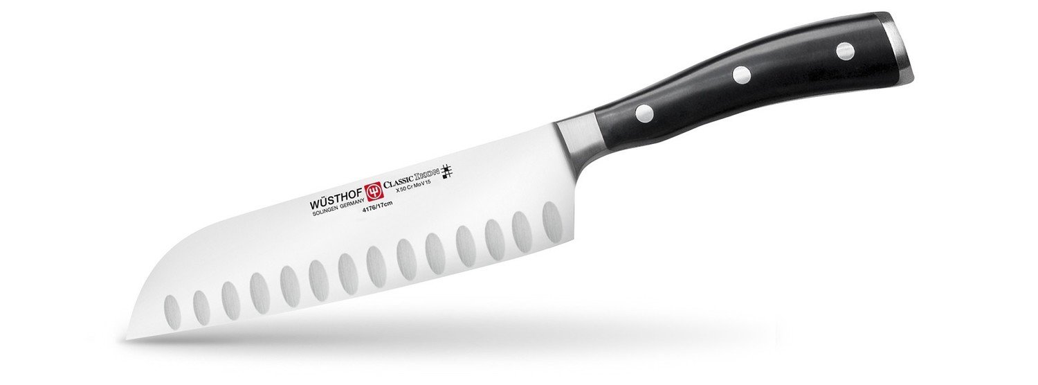 Wüsthof Classic Ikon 7” Santoku, , Hollow Edge