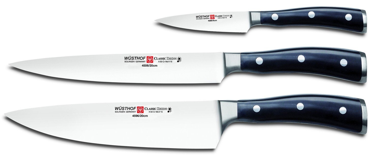 Wüsthof Classic Ikon Three Piece Cook&#39;s Set ( Discontinued )