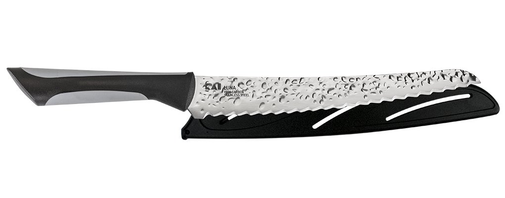 KAI Luna 9&quot; Bread knife, Soft Grip W/ Sheath